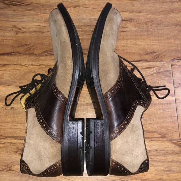 MENS STAFFORD BROWN/TAN LEATHER DRESS LOAFER main image 8